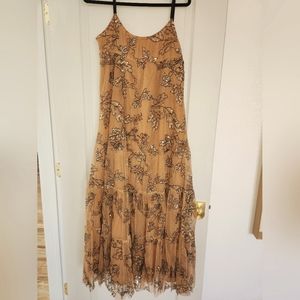 Gorgeous Anthropologie tulle & sequin maxi dress, small, excellent condition!